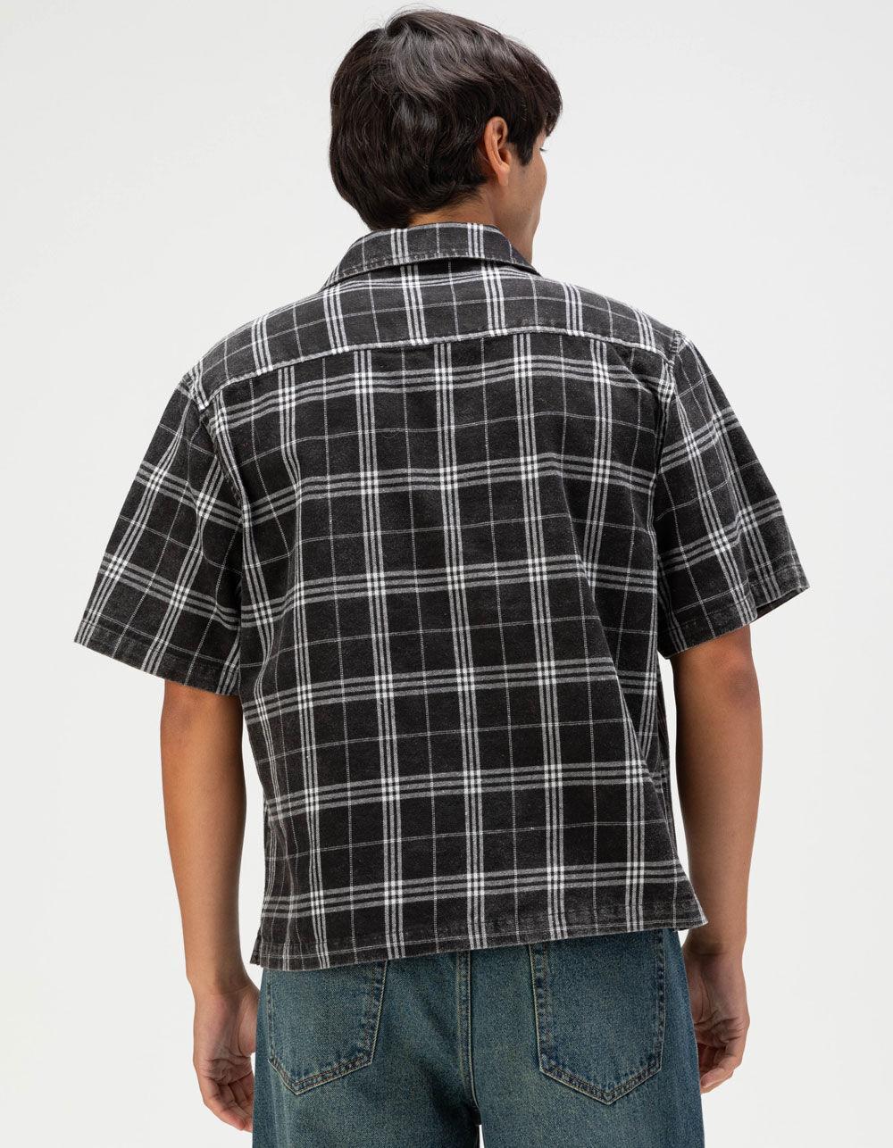 RSQ Mens Washed Plaid Button Up Shirt Product Image