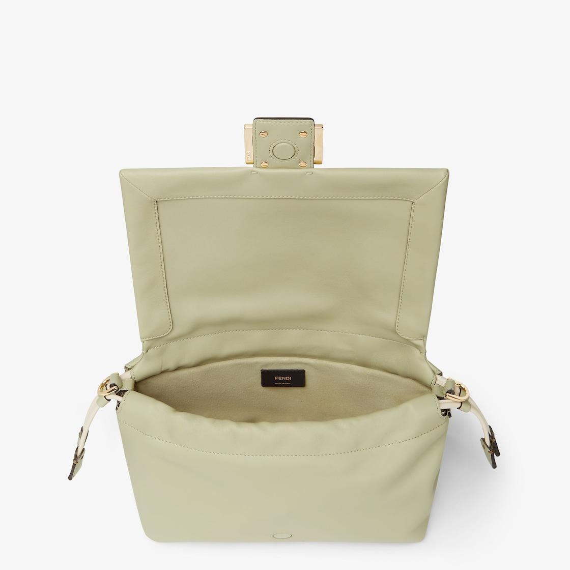 Mamma Baguette MediumSage green nappa leather bag Product Image