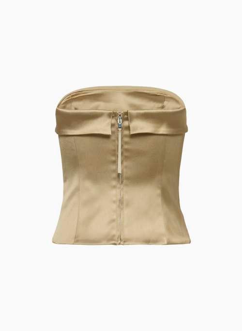 shimmer satin bustier Product Image