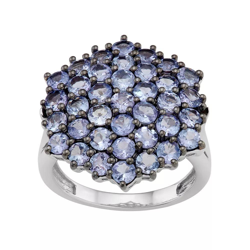 Jewelexcess Sterling Silver Tanzanite Cluster Ring, Women's, Size: 7 Product Image