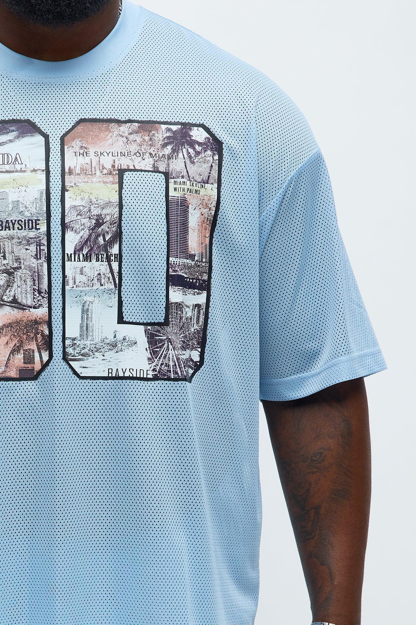 Regular Fit LA To MIA Tshirt - Blue Product Image