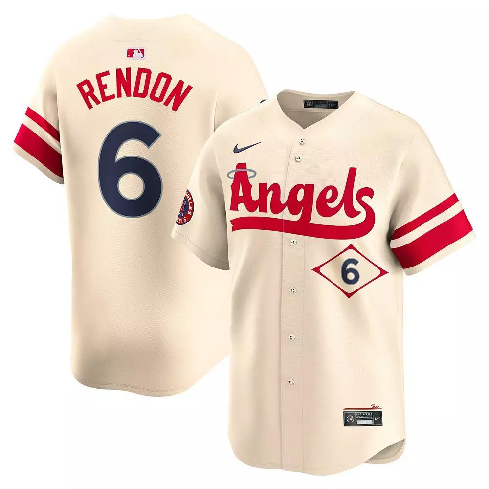 Men's Nike Anthony Rendon Cream Los Angeles Angels City Connect Limited Player Jersey, Size: Large, Beige Product Image
