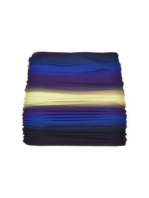 Blue, black and light yellow mini skirt Product Image