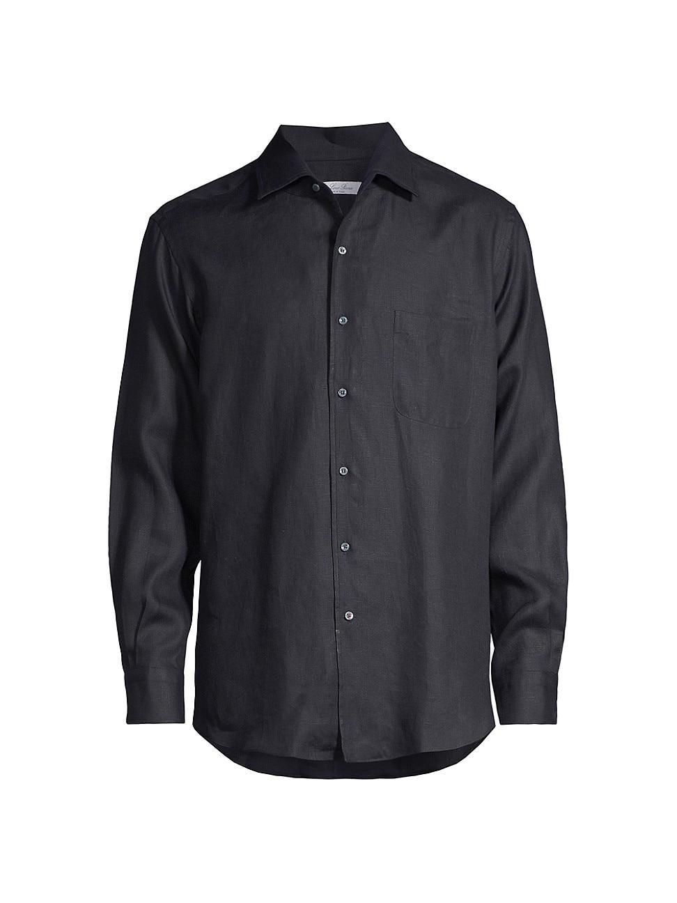 Mens Andre Long-Sleeve Linen Shirt Product Image
