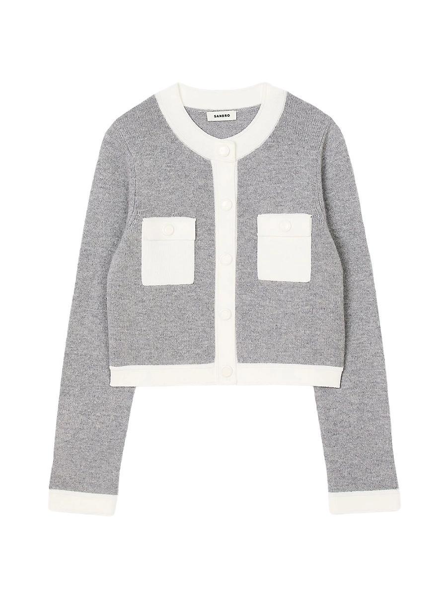 Womens Two-Tone Cardigan Product Image