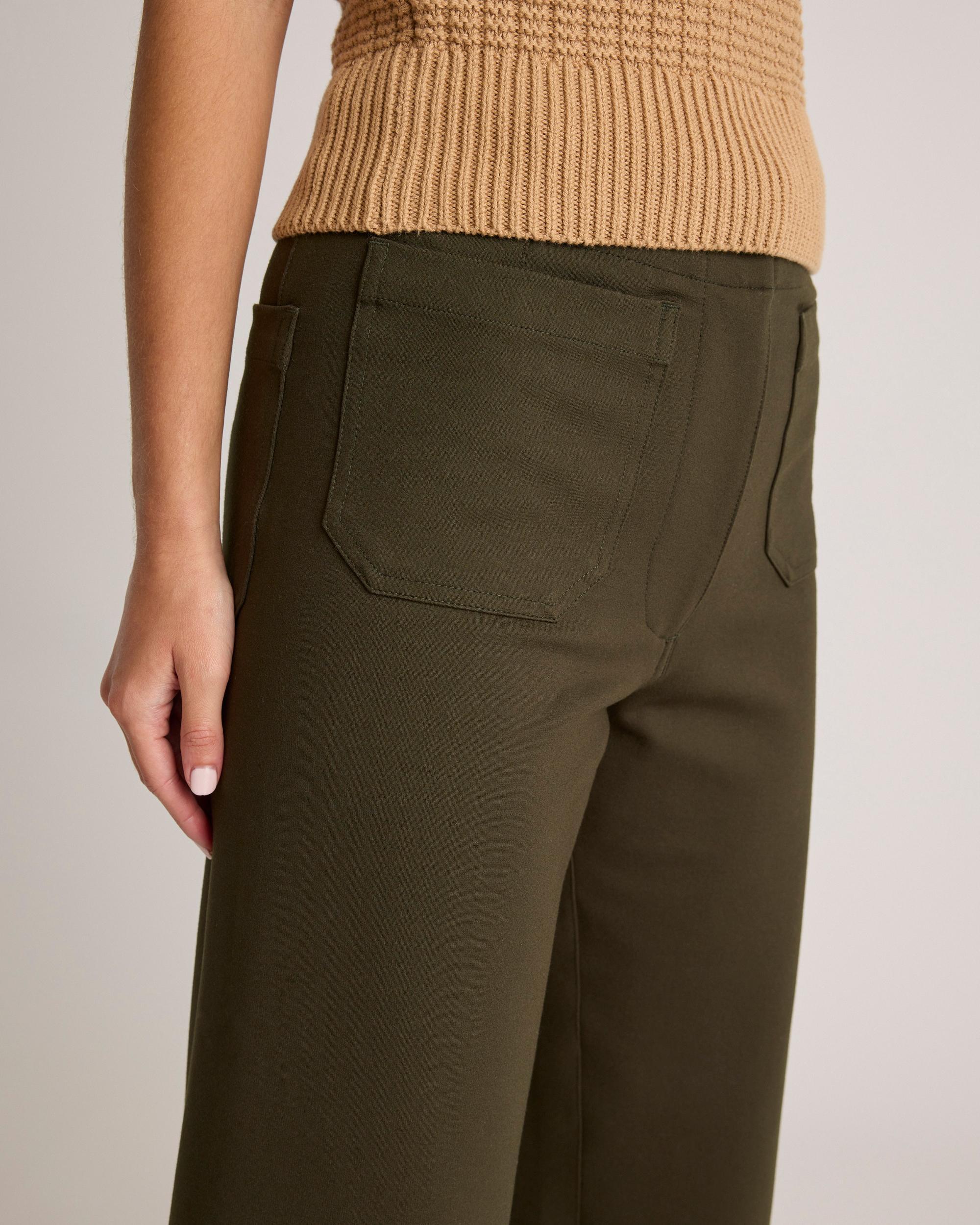 Quince | Women's Ultra-Stretch Ponte Cropped Wide Leg Pants Rayon Product Image