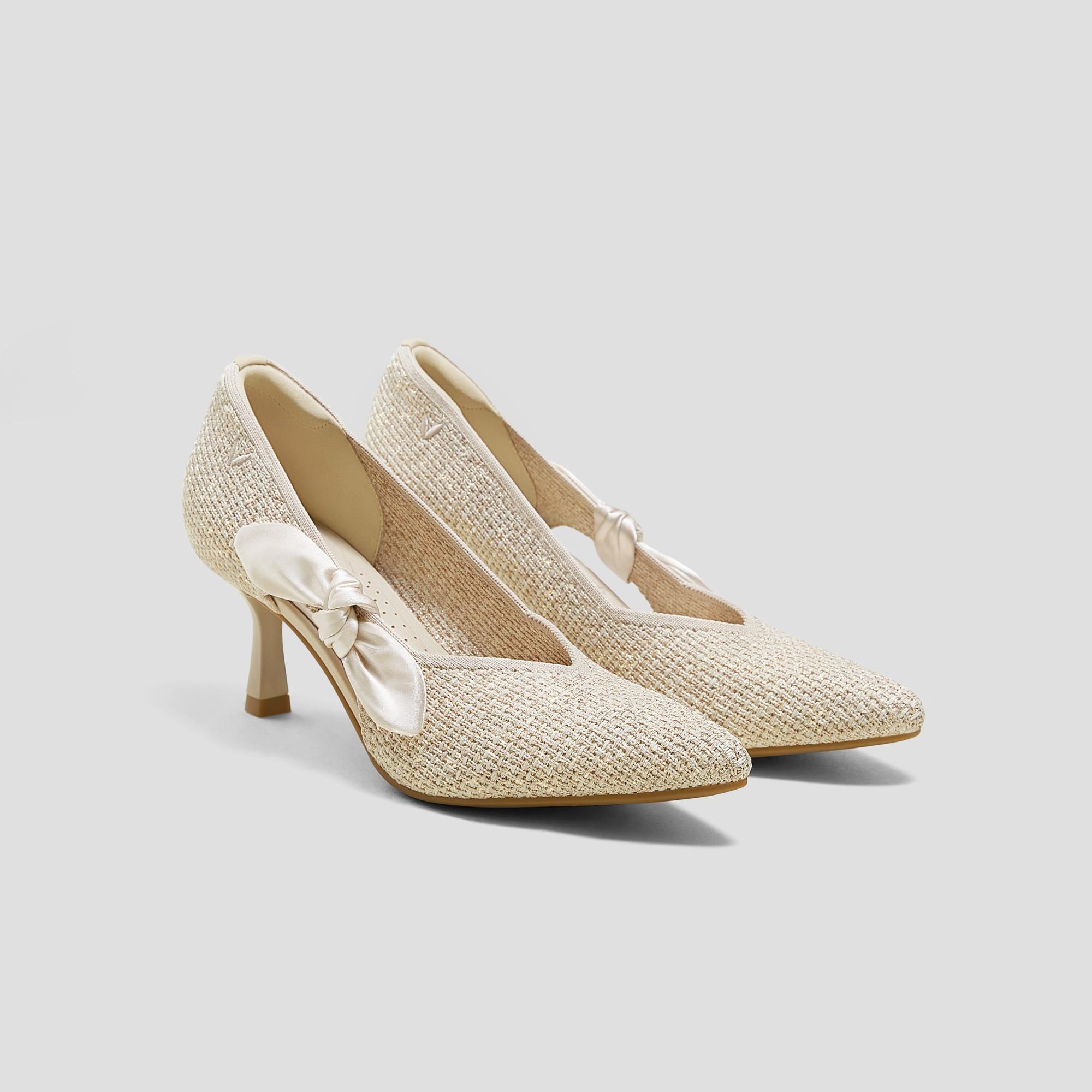 Pointed-Toe Bow Stilettos (Ashley) Product Image