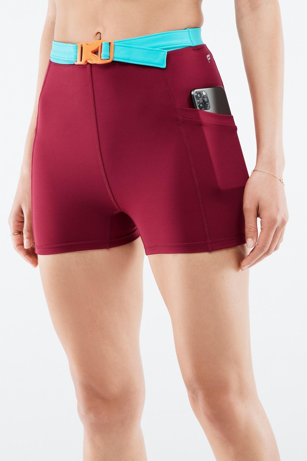Fabletics High-Waisted Motion365 Hike Short 3 Womens Brick/Multi plus Size 4X Product Image