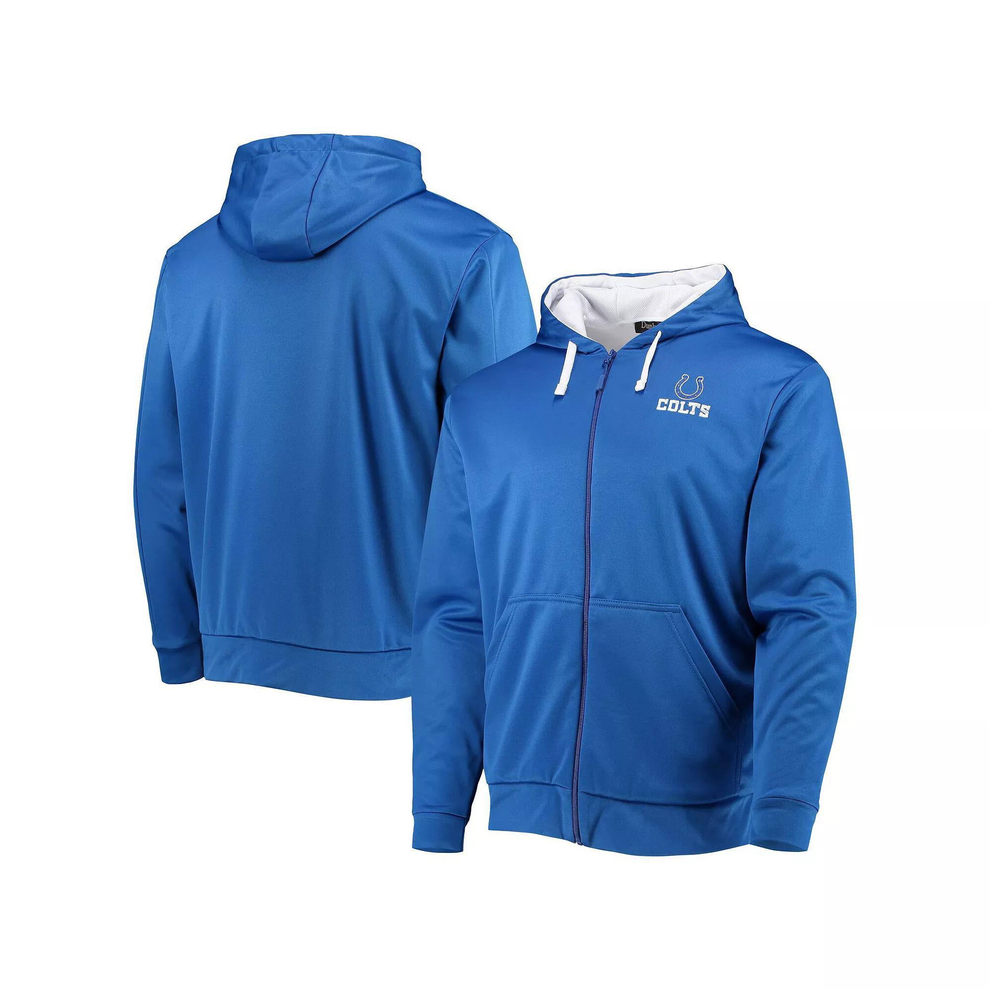 Men's Dunbrooke Royal/White Indianapolis Colts Apprentice Full-Zip Hoodie, Size: 3XL, Blue Product Image