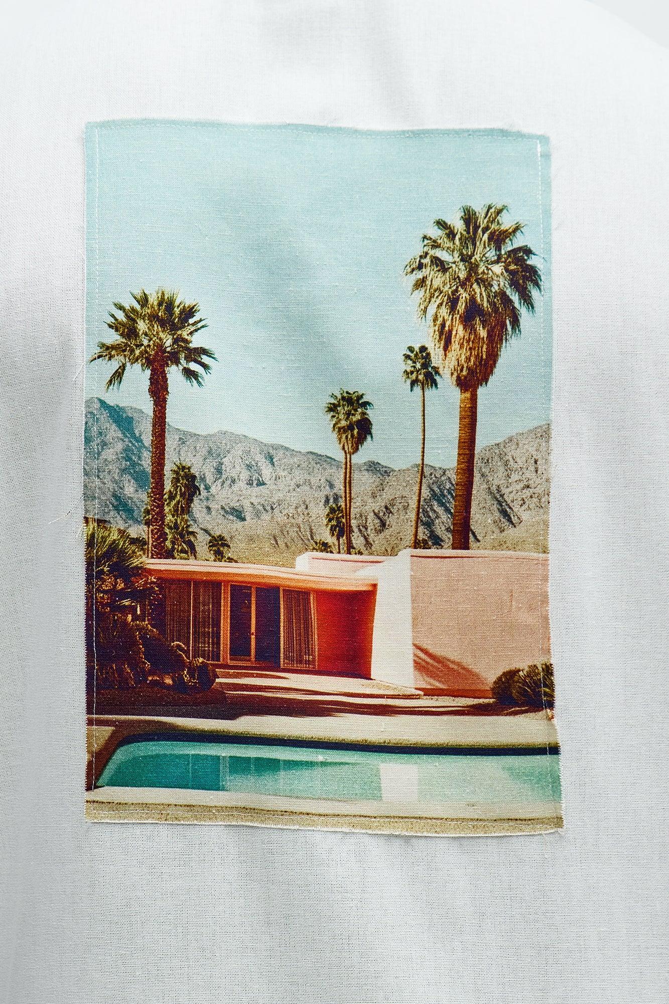 Relaxed Chateau Photoreal Cuban Shirt - White Product Image