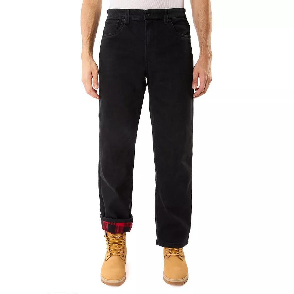 Men's Smith's Workwear Stretch Fleece Lined Jeans, Size: 38 X 32, Dark Vintage Blue Product Image