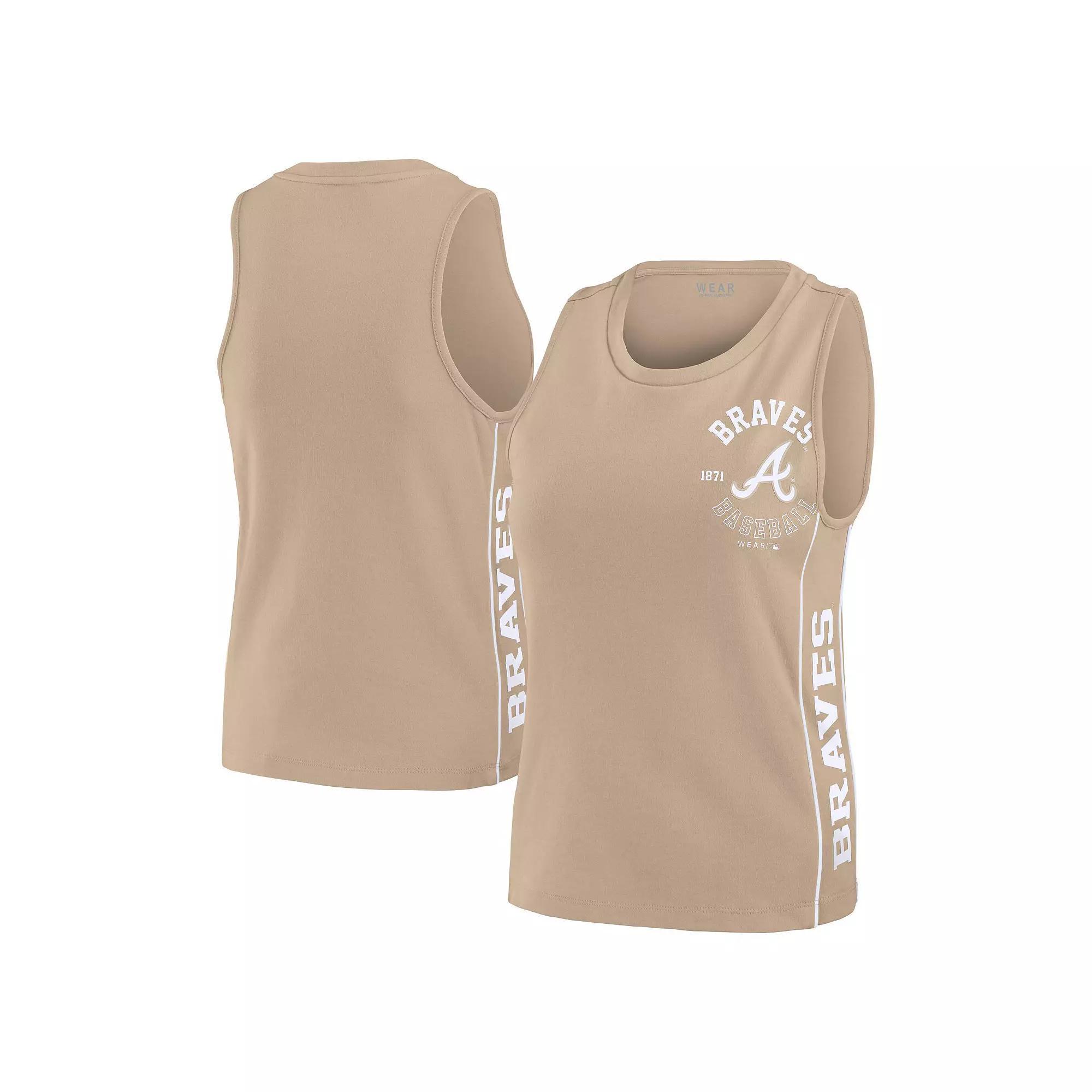 Women's WEAR by Erin Andrews Tan Boston Red Sox Tonal Tank Top, Size: XXL, Team Product Image