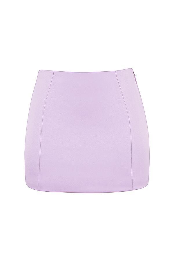 Elodie  orchid satin mini skirt Product Image