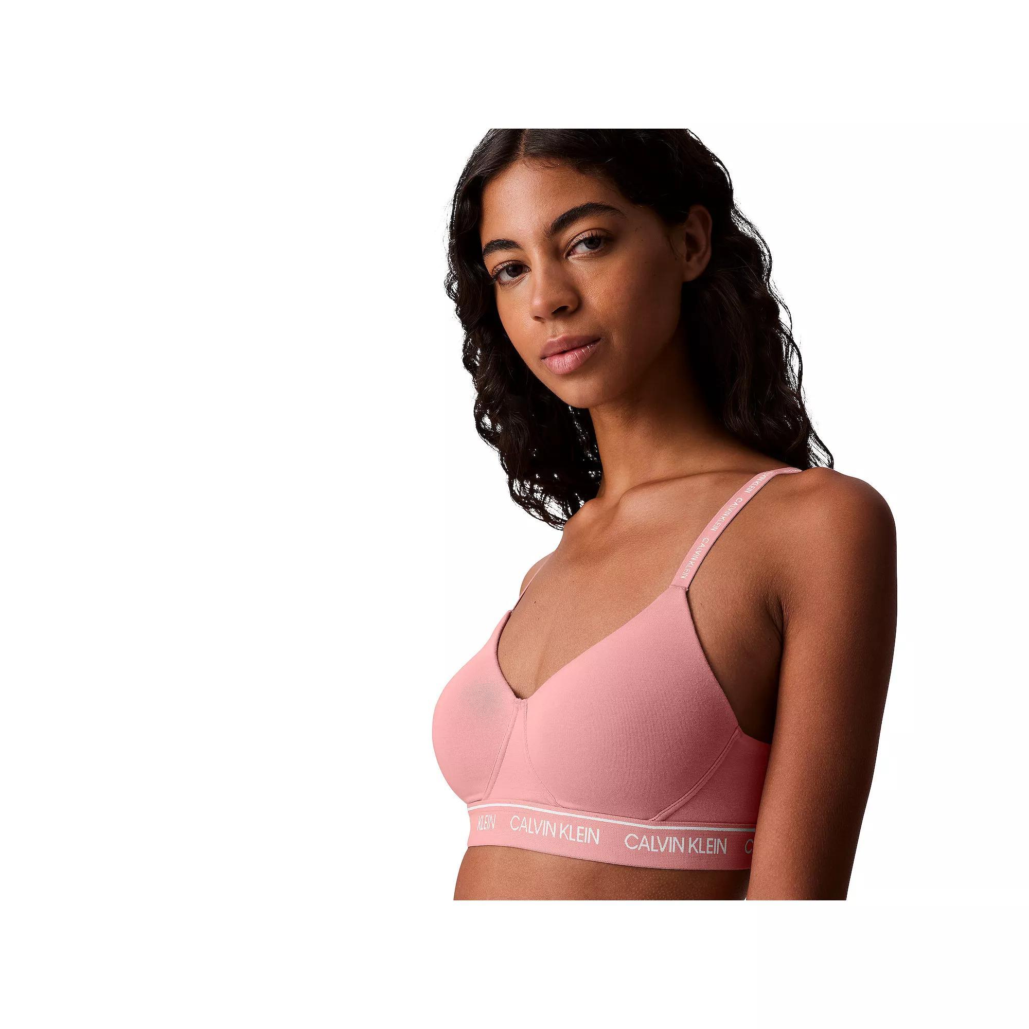 Women's Calvin Klein Archive Logo Lightly Lined Bralette QF6094, Size: Medium, Desert Brown Product Image