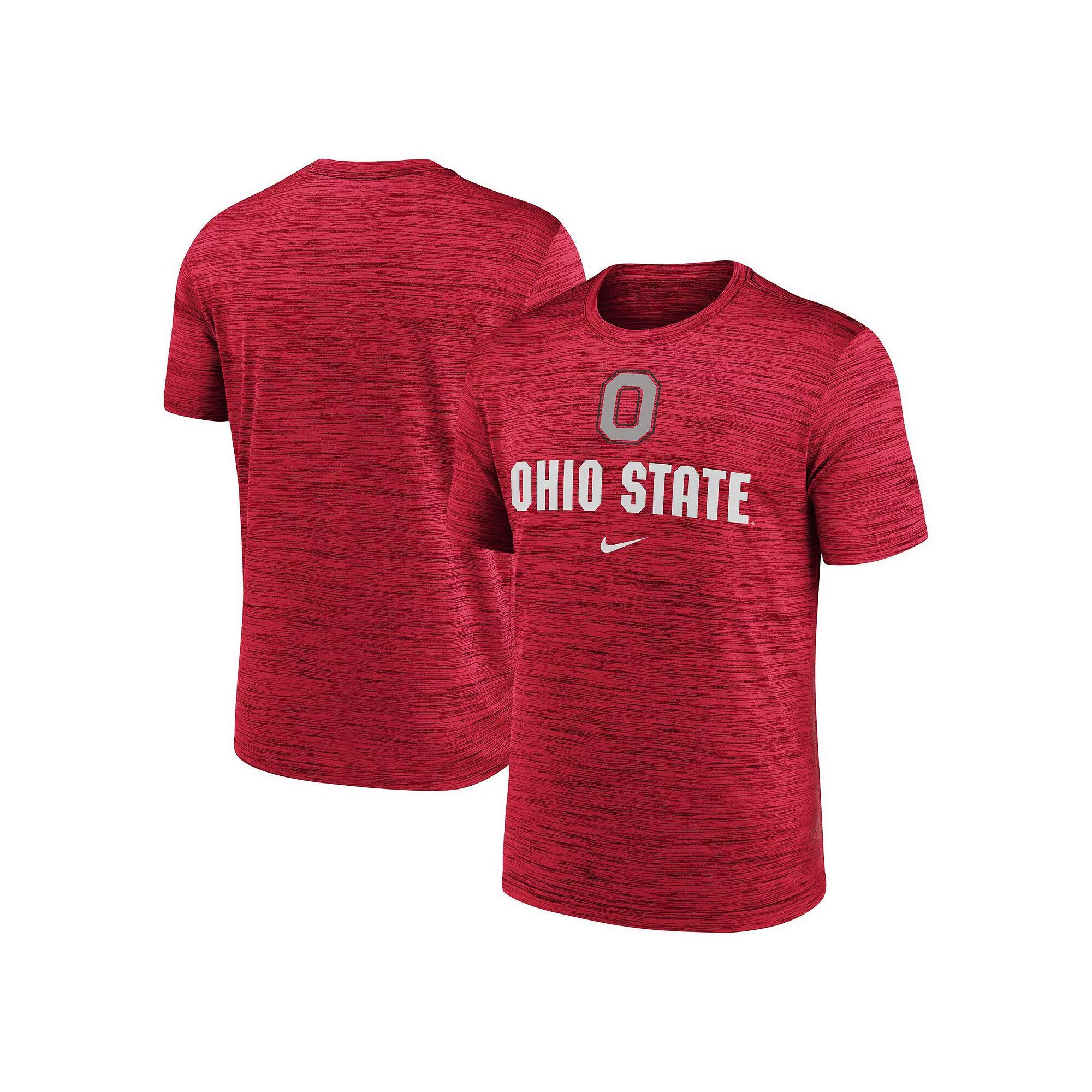 Men's Nike Scarlet Ohio State Buckeyes Primetime Velocity T-Shirt, Size: Medium, Red Product Image