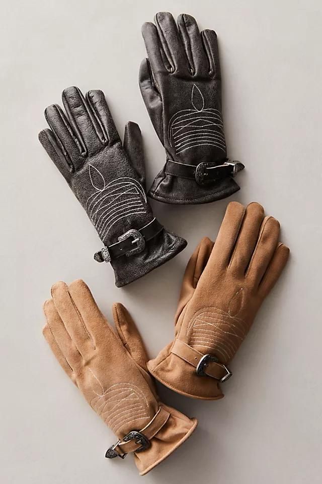 Distressed Leather Western Gloves Product Image
