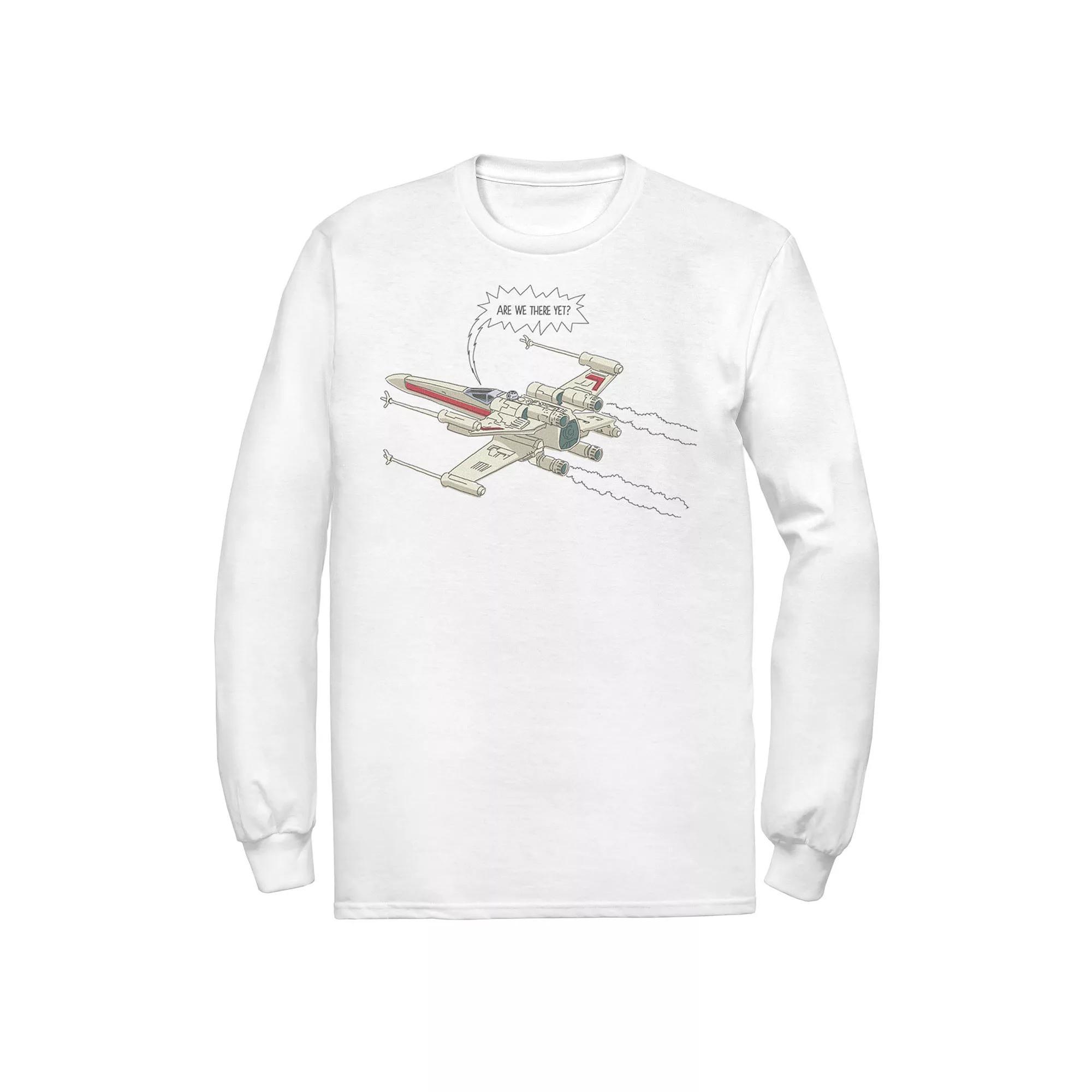 Men's Star Wars X-Wing Are We There Yet Tee, Size: Large, White Product Image