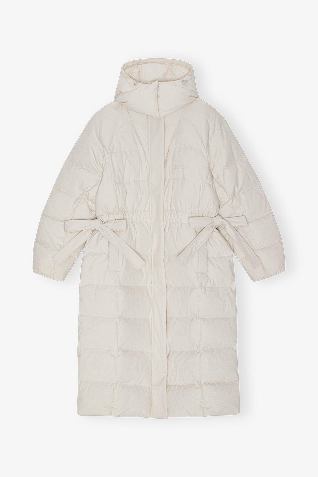 White Tech Puffer Coat Product Image