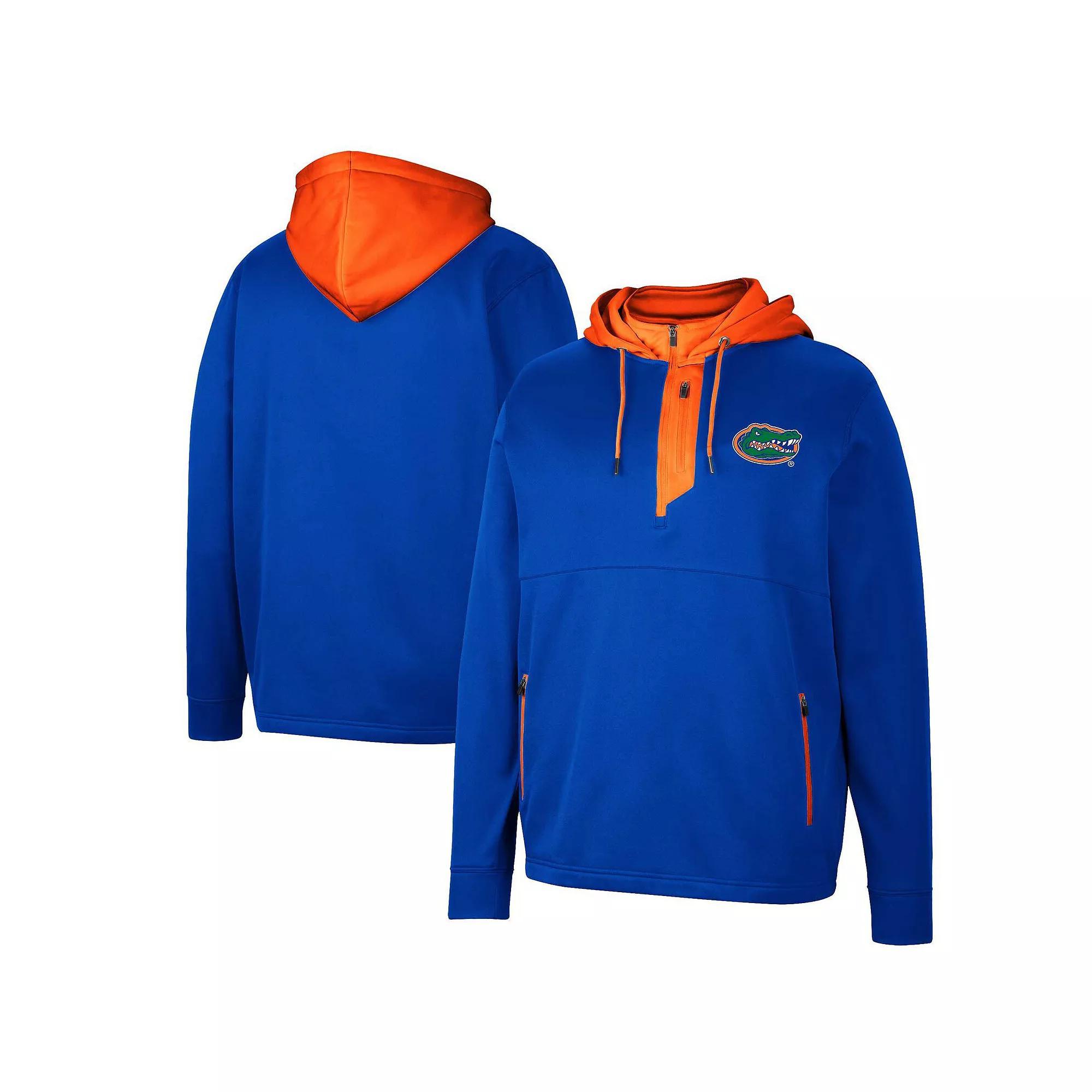 Mens Colosseum Royal Florida Gators Luge 3.0 Quarter-Zip Hoodie Product Image