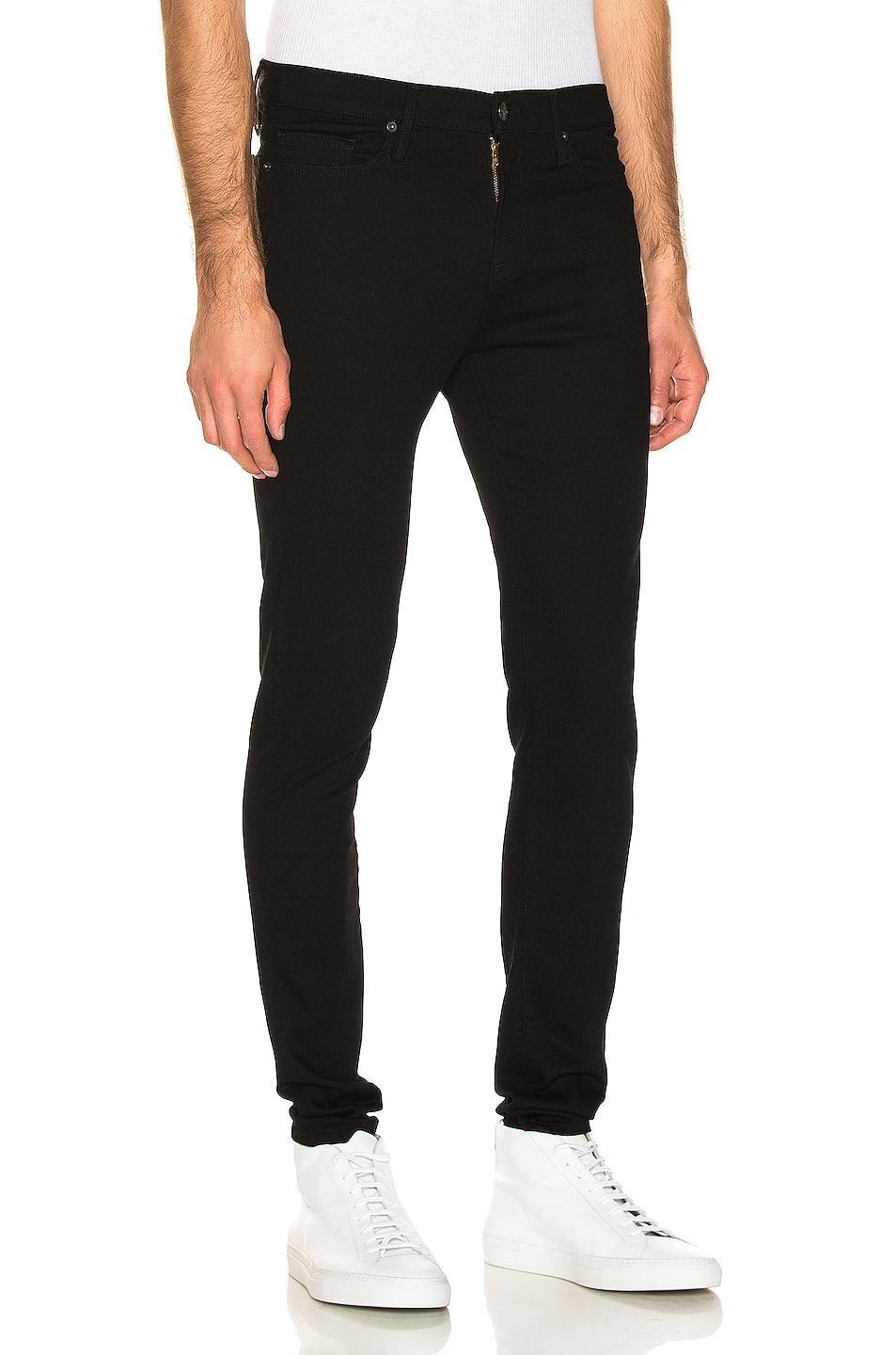 Frame Jagger Skinny Fit Jeans in Noir Product Image