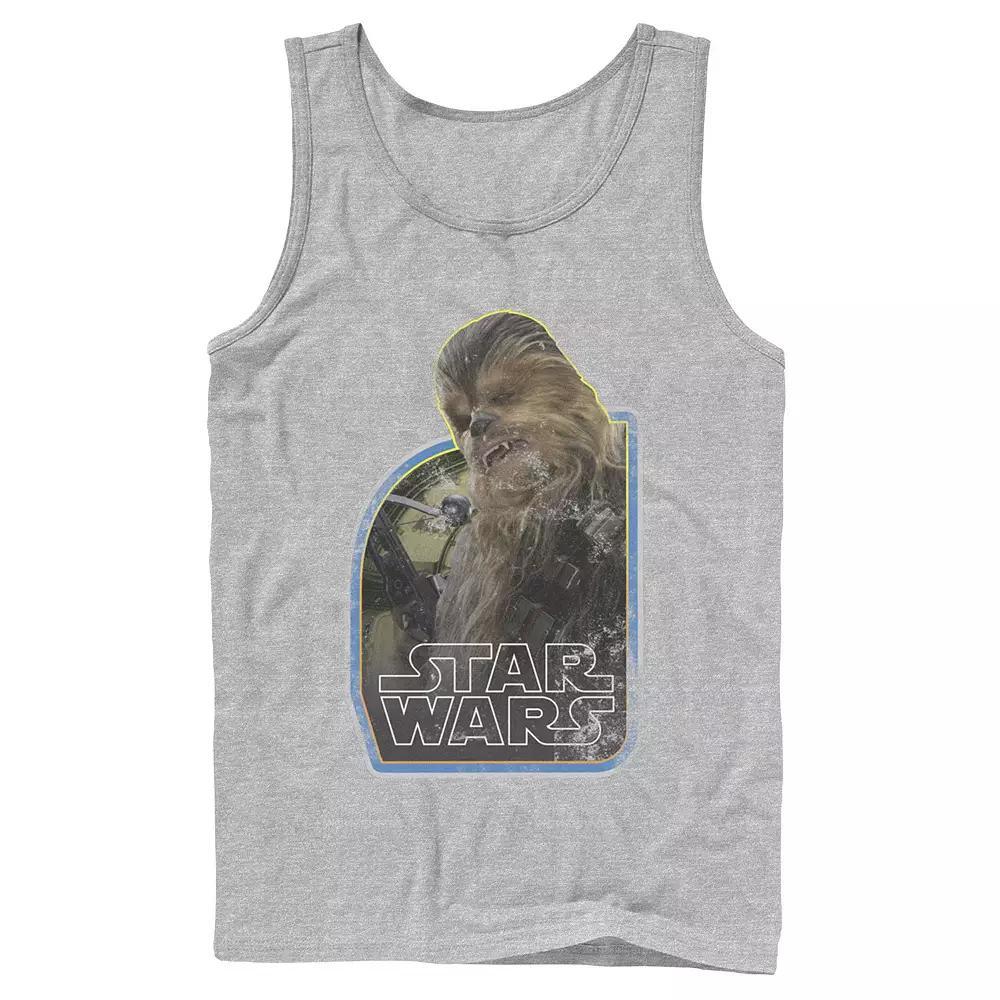 Men's Star Wars Chewbacca with Bowcaster Tank Top, Size: Large, Athletic Grey Product Image
