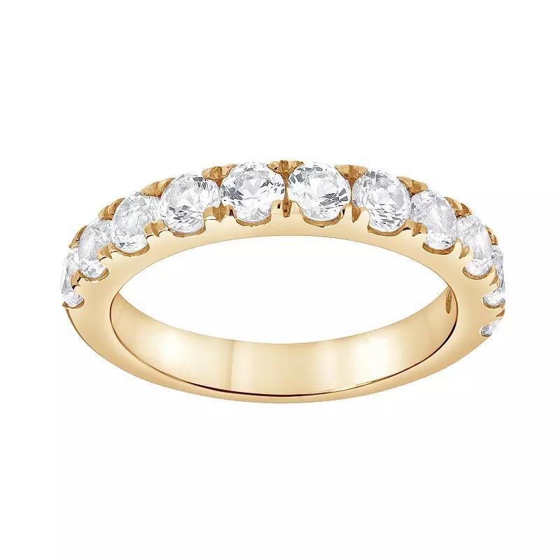 Gemstone Brilliance Lab-Created White Sapphire Ring, Women's, Size: 8, Gold Tone Product Image
