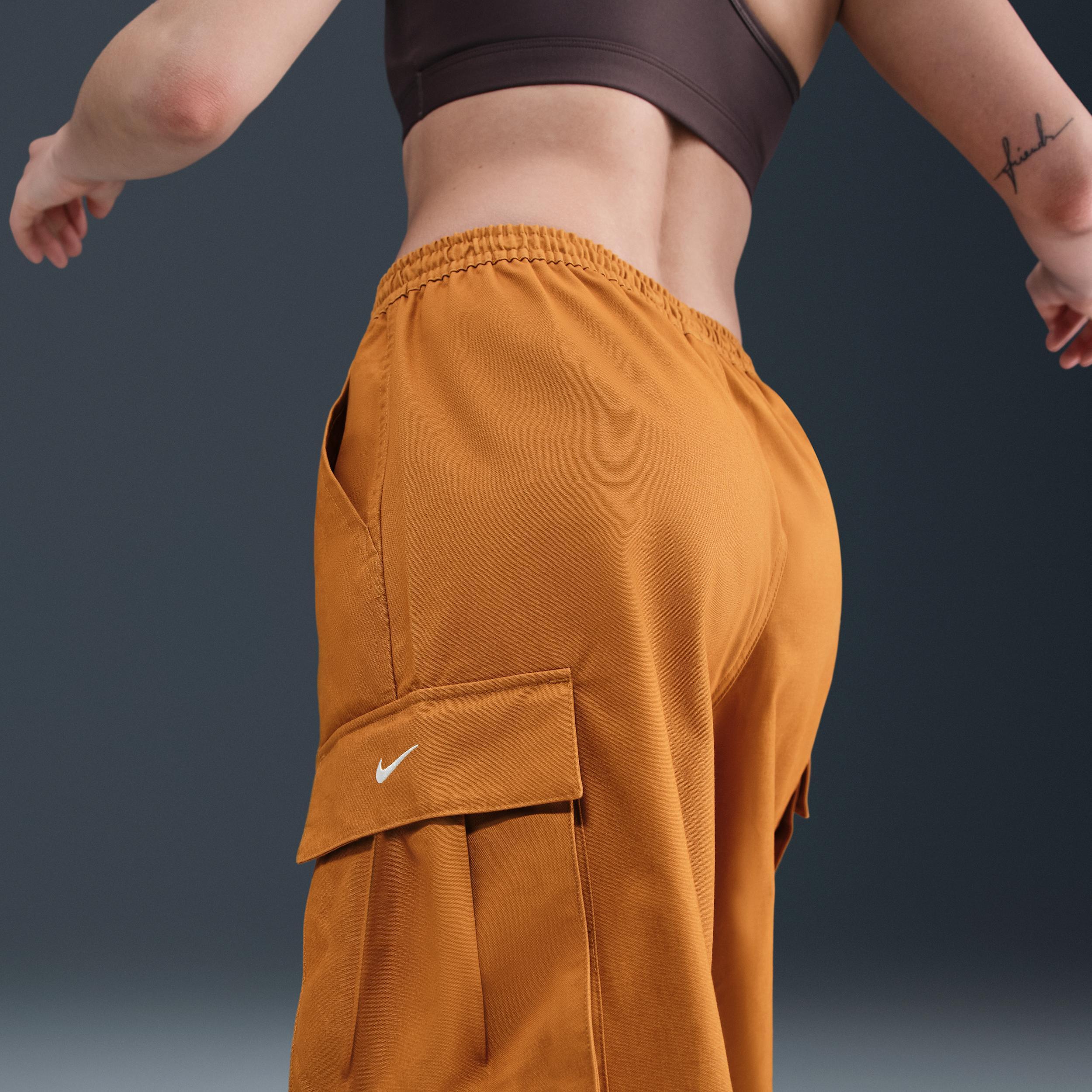 Women's Nike Sportswear Mid-Rise Oversized Woven Cargo Pants Product Image