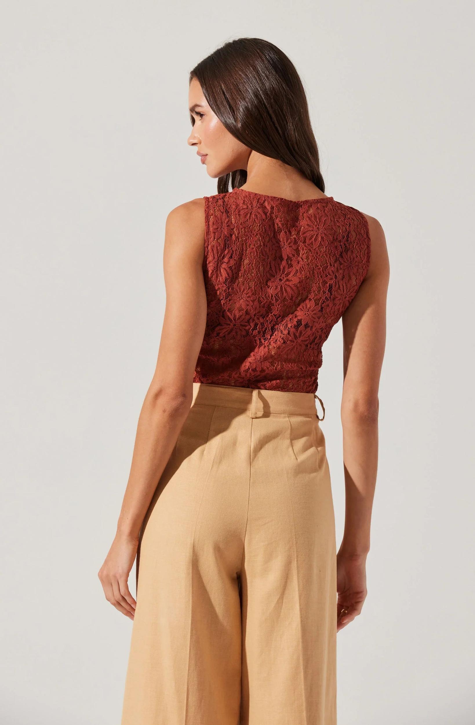 Kairi Lace Boat Neck Top Product Image