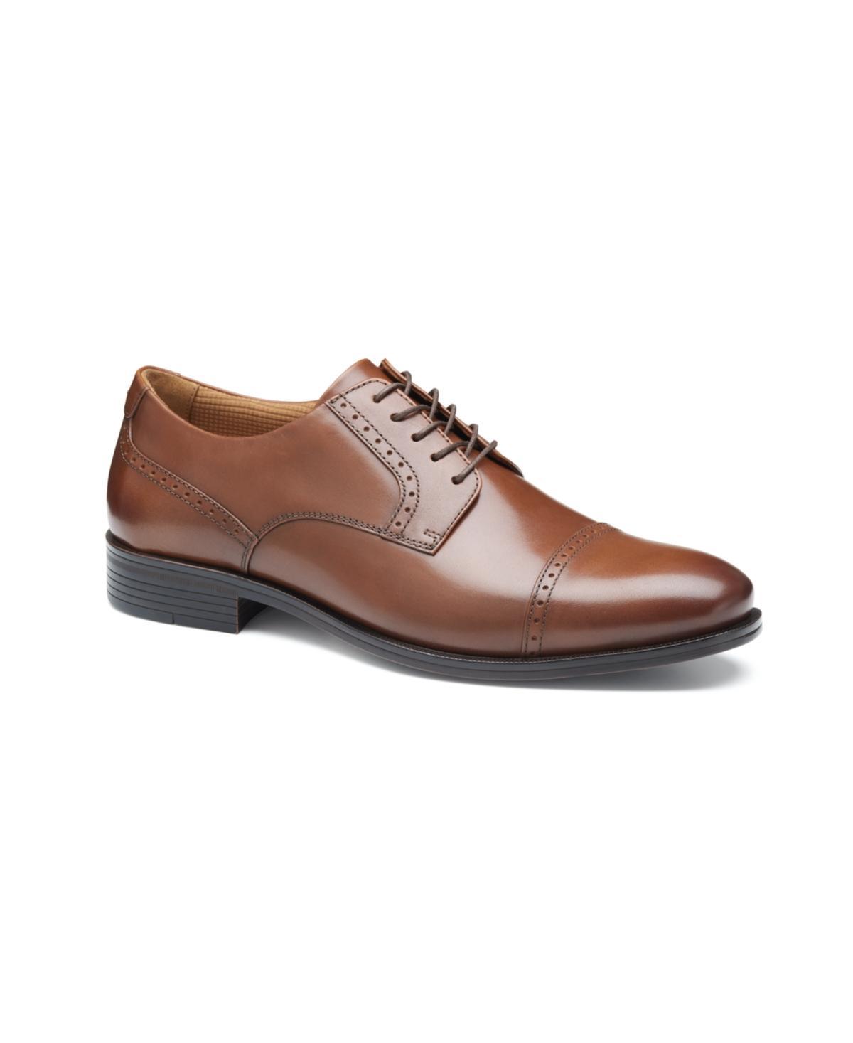 Johnston  Murphy Mens Sullivan Leather Plain Toe Lace Up Oxfords Product Image