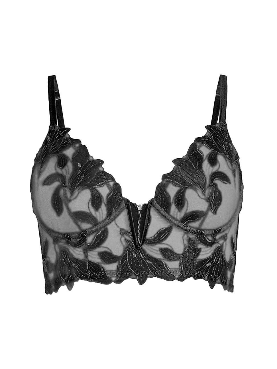 Fleur du Mal Lily Embroidery Longline Demi Bra Product Image