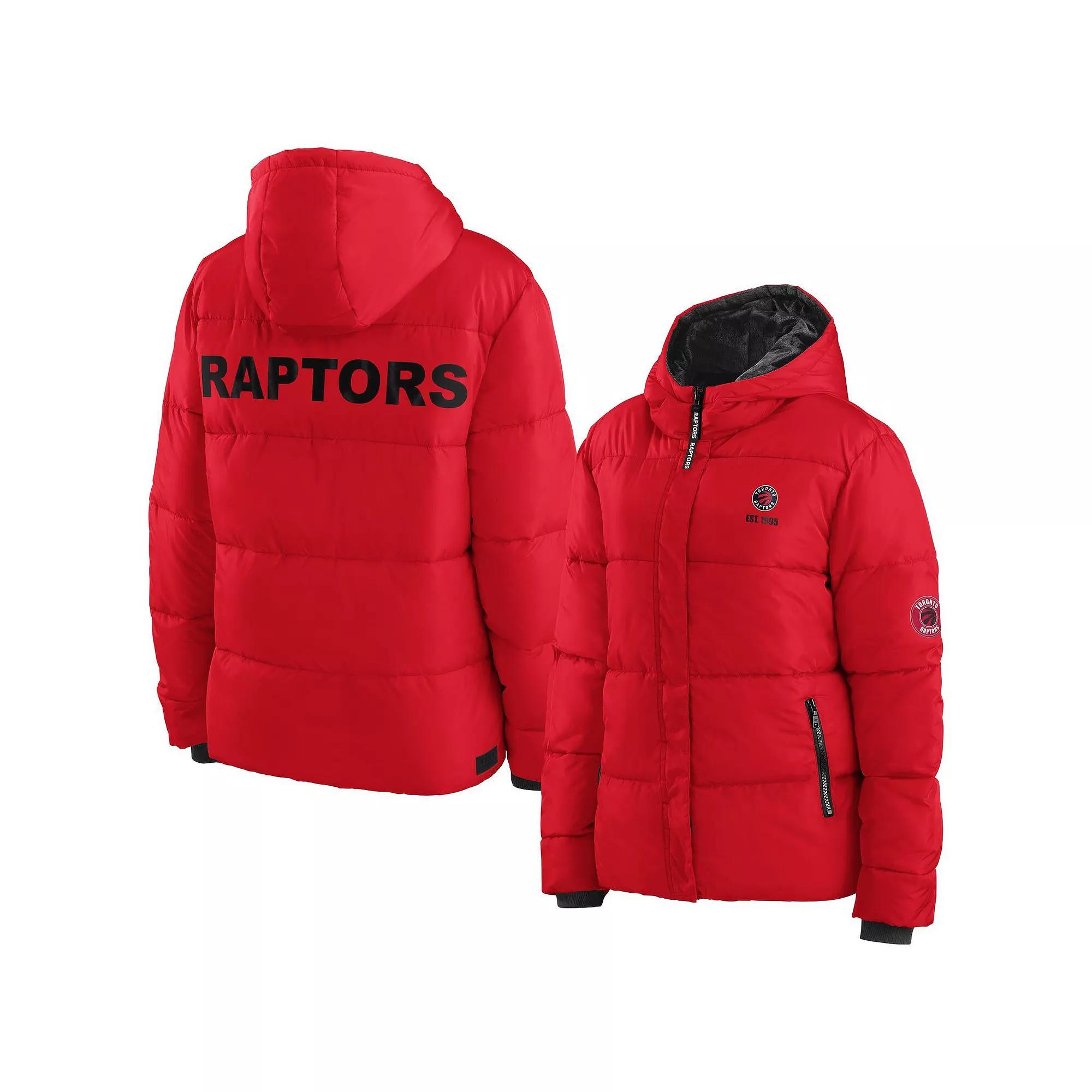 Women's WEAR by Erin Andrews Red Toronto Raptors Plush Puffer Full-Zip Jacket, Size: Medium, Rpt Red Product Image