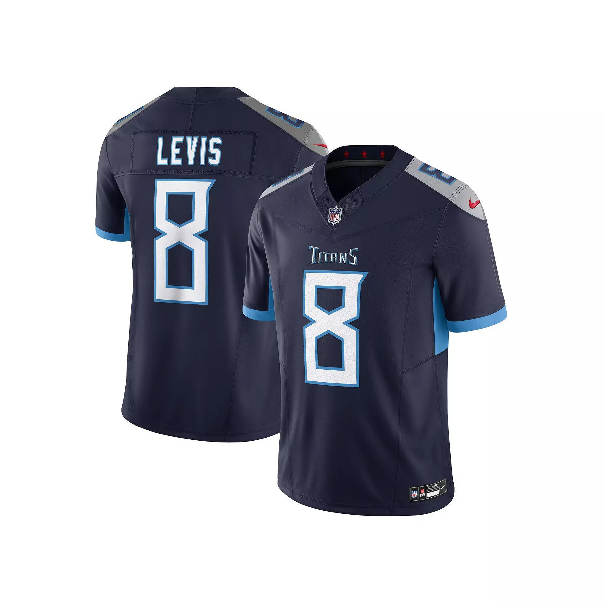 Men's Nike Will Levis Navy Tennessee Titans Vapor F.U.S.E. Limited Jersey, Size: 2XL, Blue Product Image