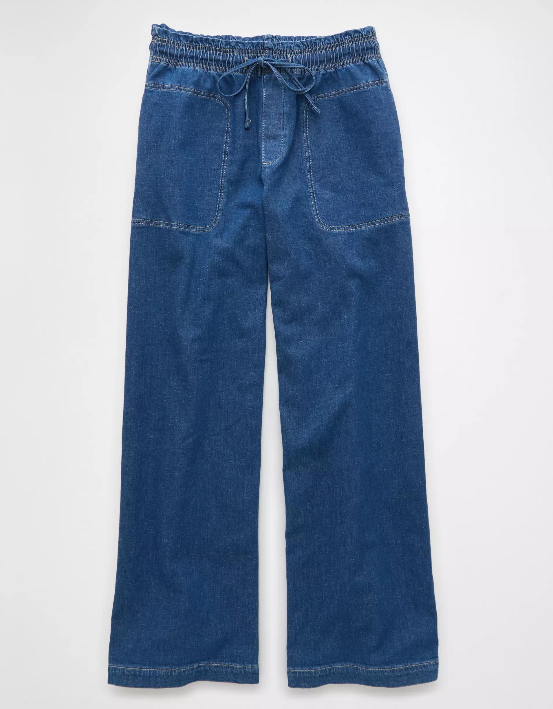 AE Dreamy Drape Linen-Blend Pull-On Pant Product Image
