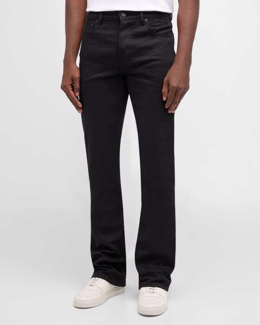 Mens Super Stack Raw Denim Flared Jeans Product Image