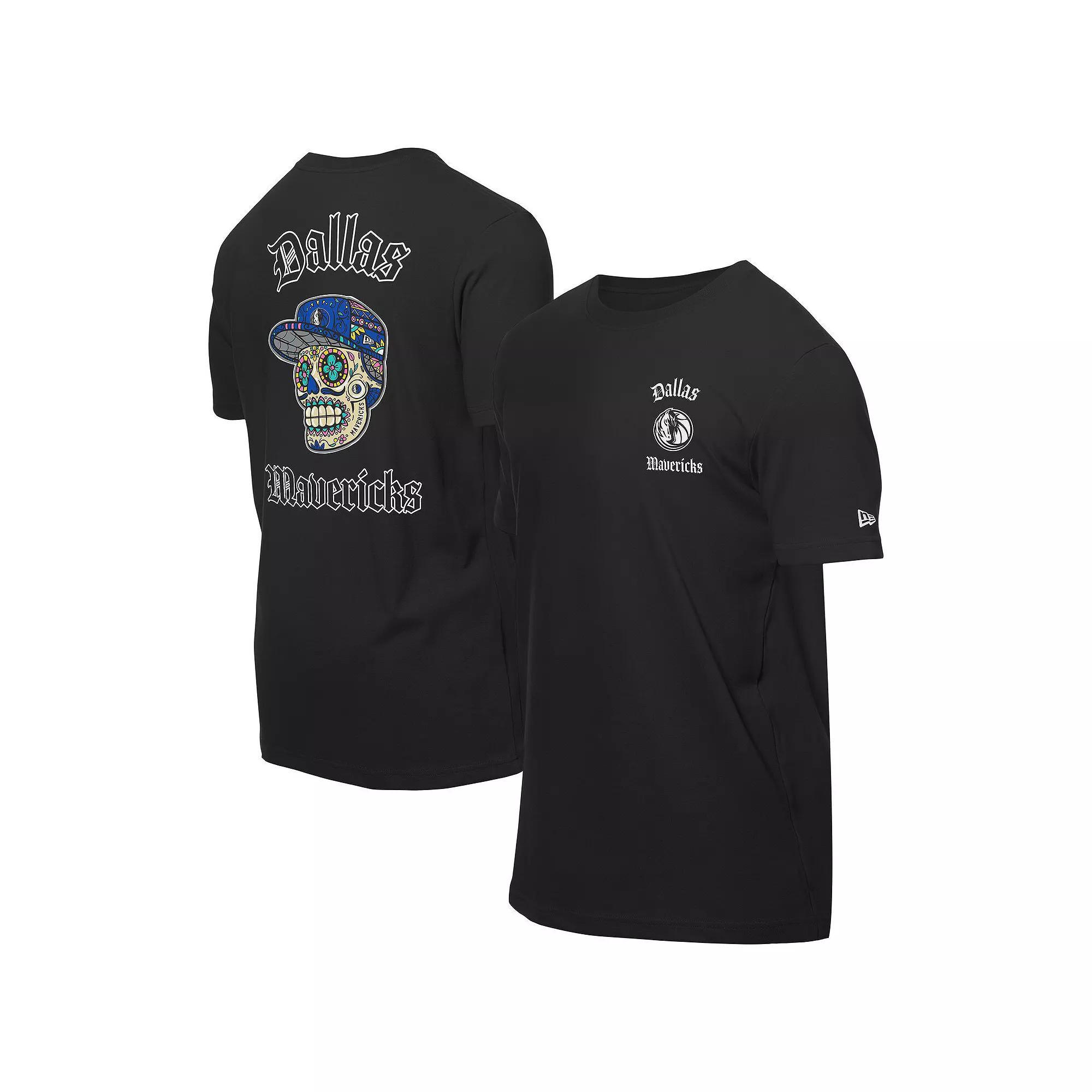 Men's New Era Black Dallas Mavericks Sugar Skulls T-Shirt, Size: 3XL Product Image