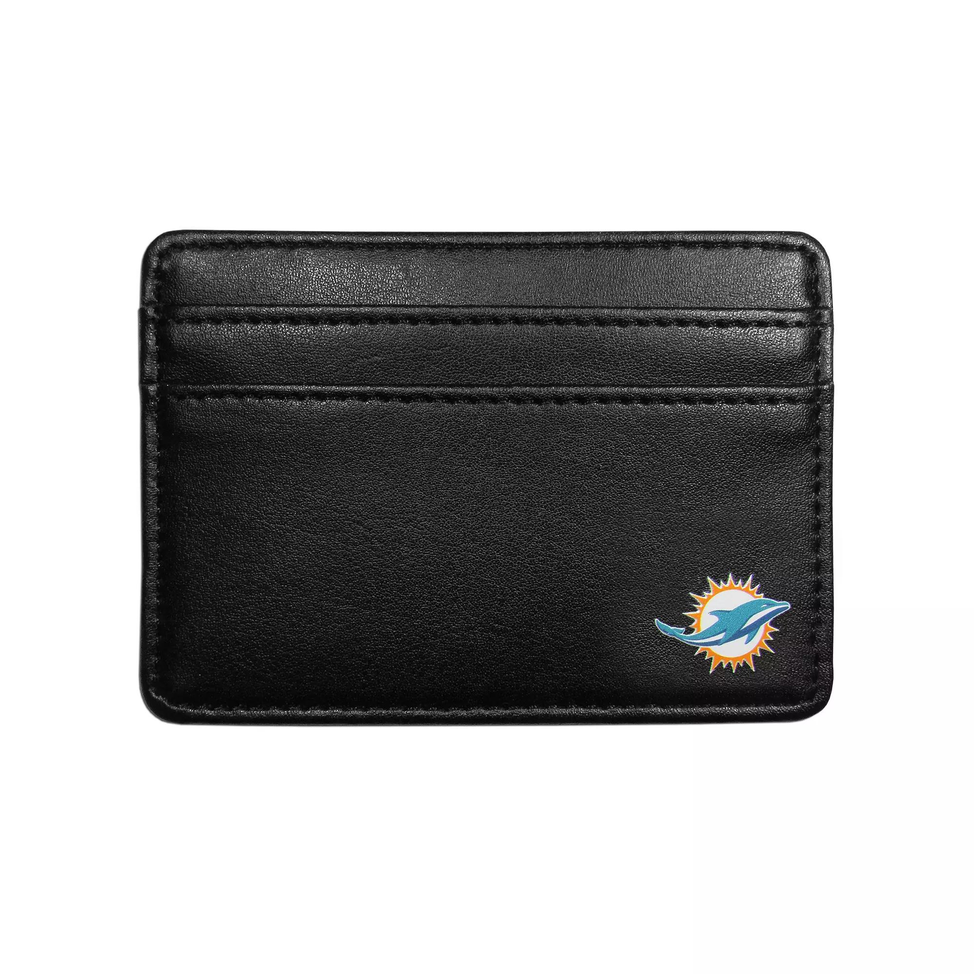 Men's Miami Dolphins Weekend Wallet, Black Product Image