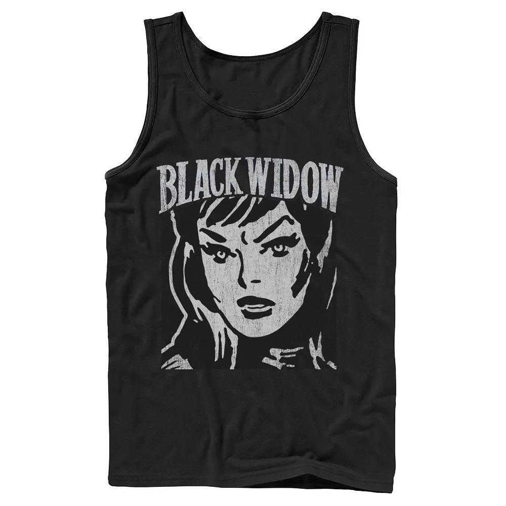 Men's Marvel Black Widow Retro Vintage Portrait Tank Top, Size: XL Product Image