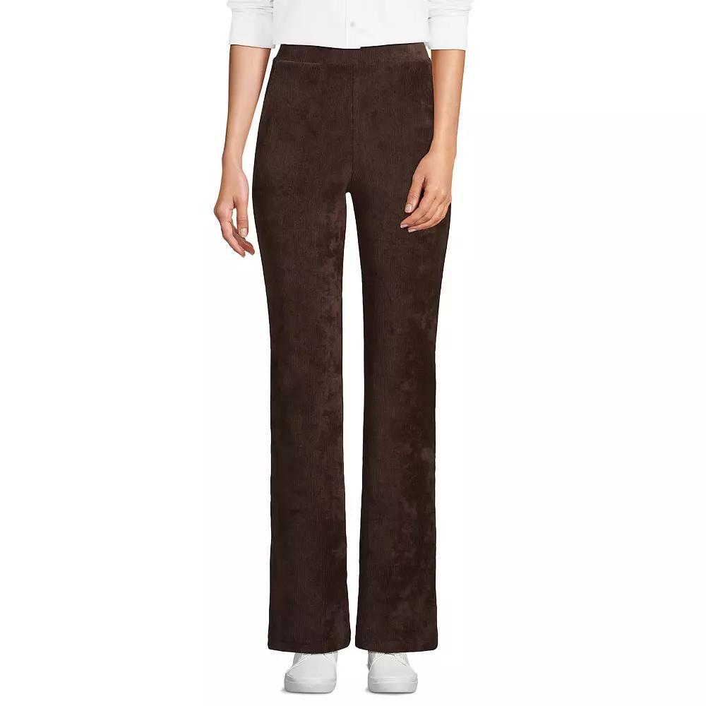 Women's Lands' End Sport Knit High-Rise Corduroy Bootcut Pants, Size: Large, Grey Heather Product Image