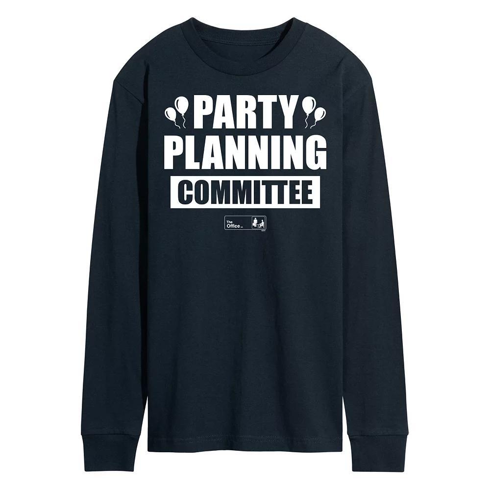 Mens The Office Party Planning Long Sleeve Tee Blue Product Image