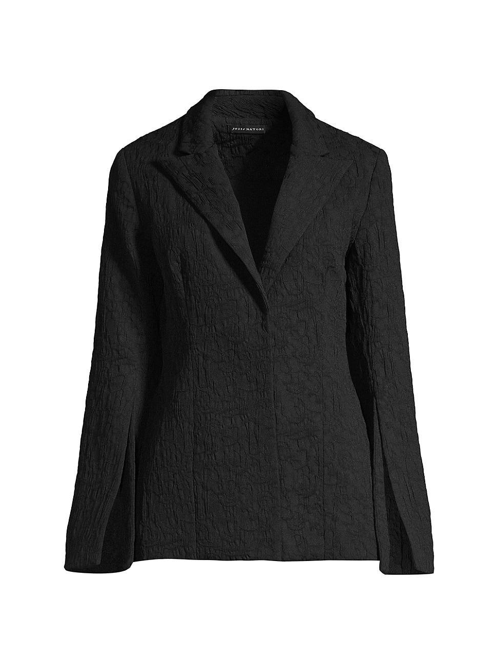 Womens Textured Split Sleeve Blazer Product Image