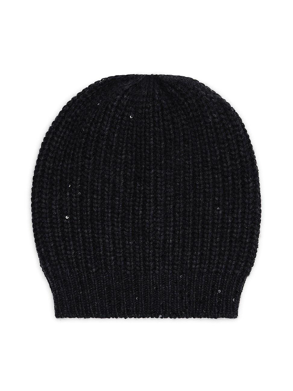 Womens Cashmere and Silk Diamond Yarn Beanie Product Image
