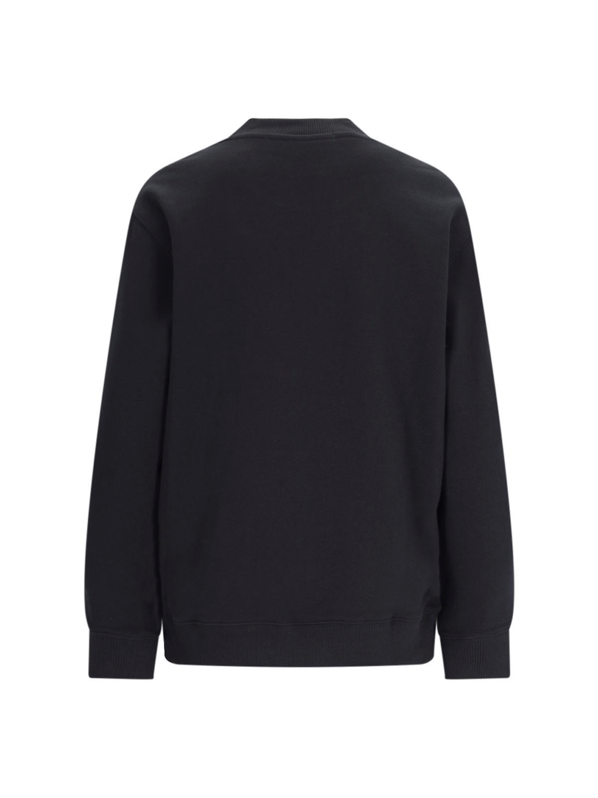 MSGM Logo Crewneck Sweatshirt In Black Product Image