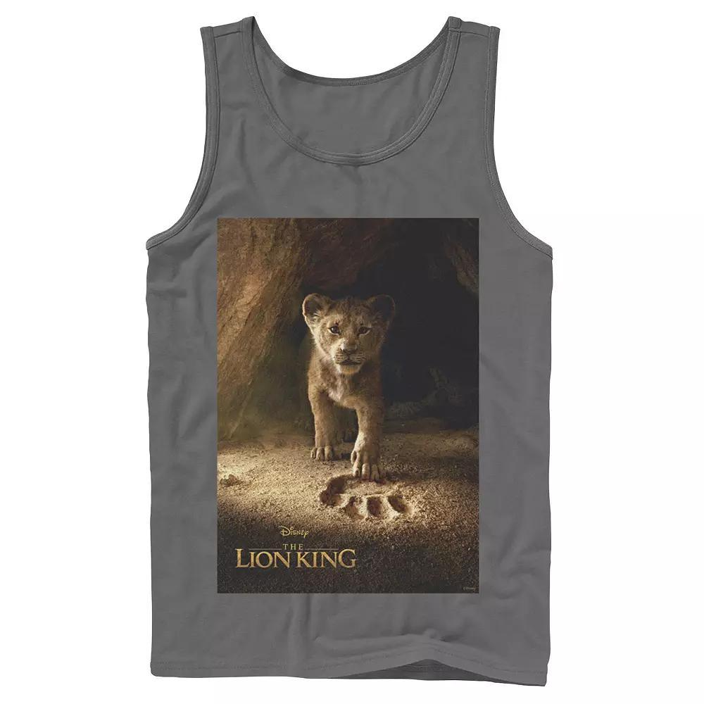 Disney's The Lion King Simba Paw Men's Live Action Movie Poster Tank Top, Size: Large, Athletic Grey Product Image