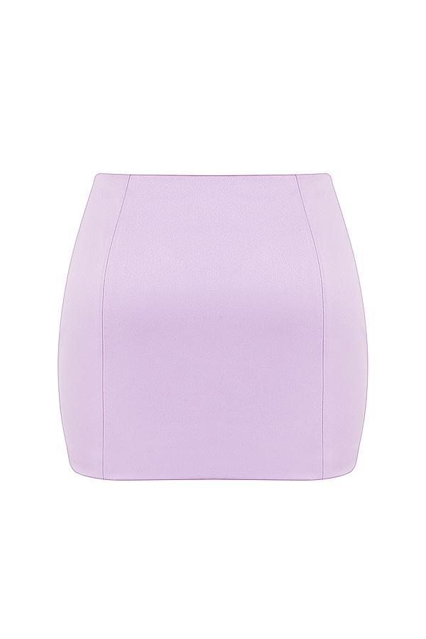 Elodie  orchid satin mini skirt Product Image