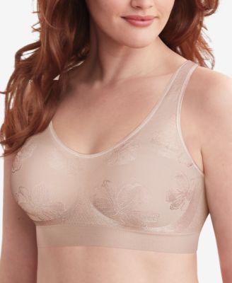 Bali Comfort Revolution Shaping Wireless Bra DF3488, Womens Blue Dot Product Image