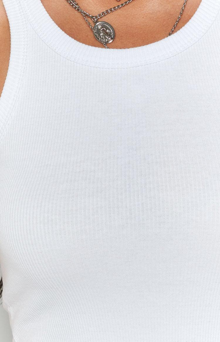 Eliza Ribbed Dress White Product Image