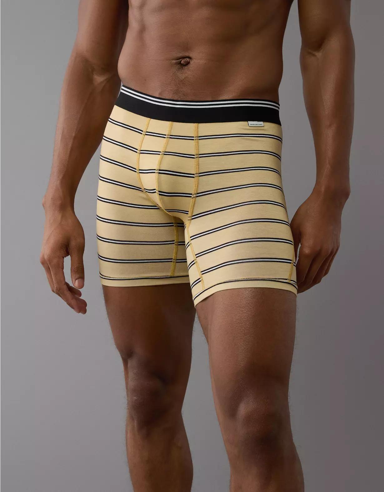 AEO Men's Striped 6" Ultra Soft Boxer Brief Product Image