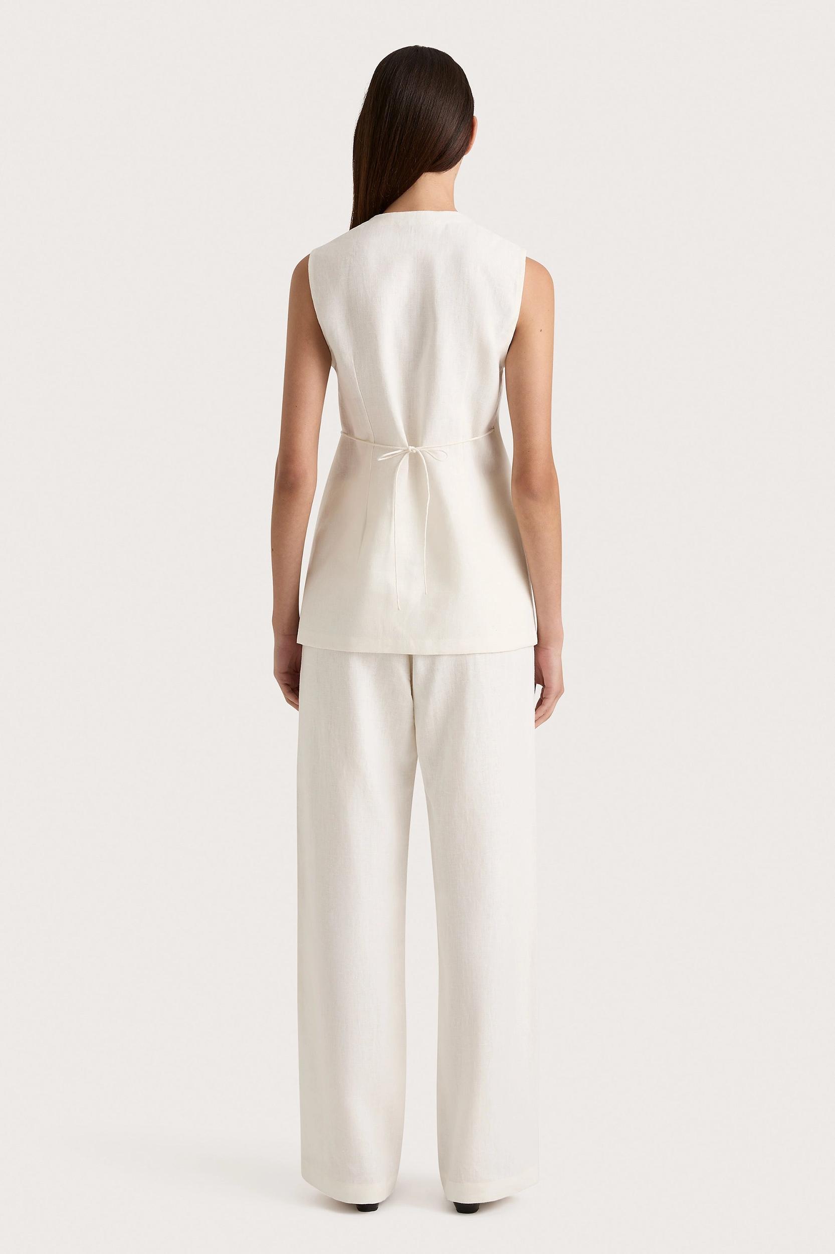 Lulea Wrap Vest White - Final Sale - Final Sale Product Image