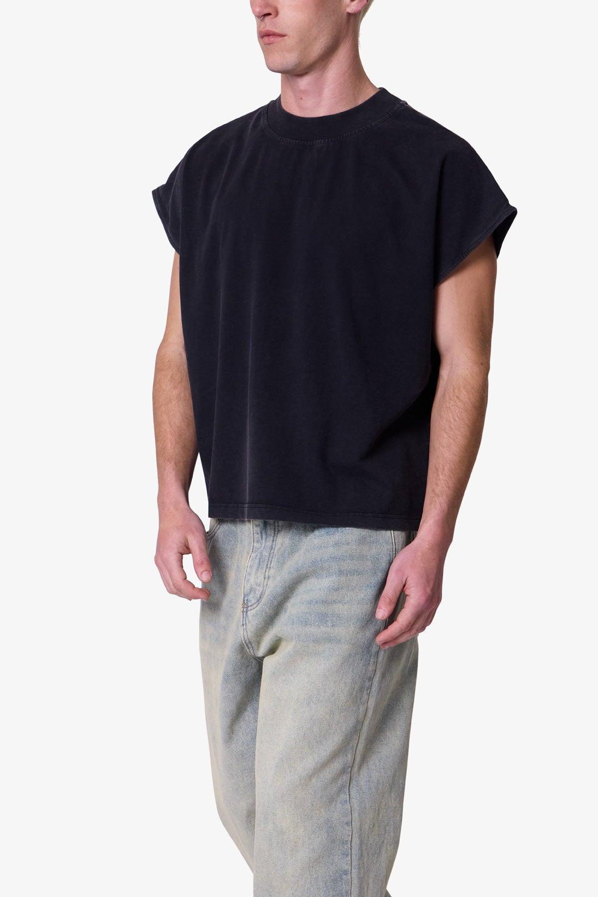 Washed Boxy Tank - Washed Black Product Image