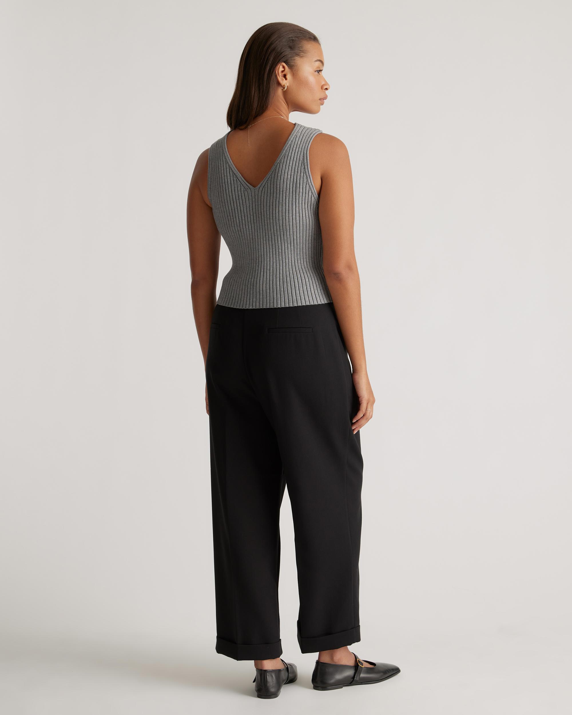 Quince | Women's Eco-Knit Cropped Sweater Tank Top Lenzing Modal Product Image